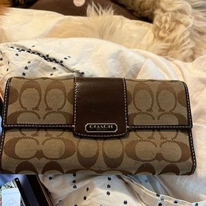Coach check book wallet